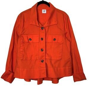 Cabi Resort Jacket Tiger Lily orange Woman's size medium boxy swing jacket 5098